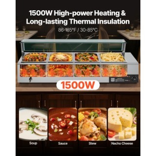VEVOR Ηλεκτρικός Θερμαντήρας Τροφίμων 1500W από Ανοξείδωτο Ατσάλι μ... VEVOR Ηλεκτρικός Θερμαντήρας Τροφίμων 1500W από Ανοξείδωτο Ατσάλι μ...