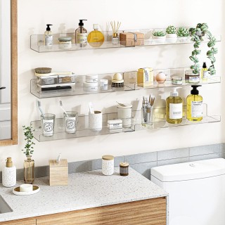 BAKAJI 6 x Διάφανα Ακρυλικά Ράφια Τοίχου Οργανωτές 38x10x5 εκ. 028... BAKAJI 6 x Διάφανα Ακρυλικά Ράφια Τοίχου Οργανωτές 38x10x5 εκ. 028...