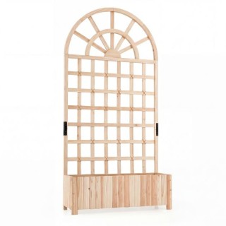 Costway Ζαρντινιέρα με σχάρα αναρρίχησης και αποστράγγιση για αναρρ...