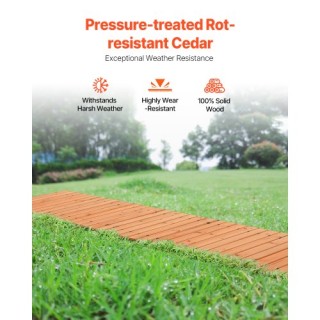 VEVOR Ξύλινο Μονοπάτι Κήπου 12 ft x 17 in ZXMZHYXD1441SXI1YV0 VEVOR Ξύλινο Μονοπάτι Κήπου 12 ft x 17 in ZXMZHYXD1441SXI1YV0