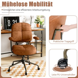 Costway Εργονομική Καρέκλα Γραφείου με Μπράτσα & Ρόδες, Ρυθμιζόμενη... Costway Εργονομική Καρέκλα Γραφείου με Μπράτσα & Ρόδες, Ρυθμιζόμενη...