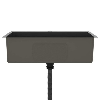 vidaXL Νεροχύτης Κουζίνας Χειροποίητος Μαύρος από Ανοξείδωτο Ατσάλι...