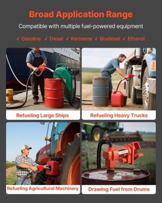 VEVOR 15 GPM Αντλία Μεταφοράς Καυσίμου, 230V, AC Ηλεκτρική Αντλία Λ...