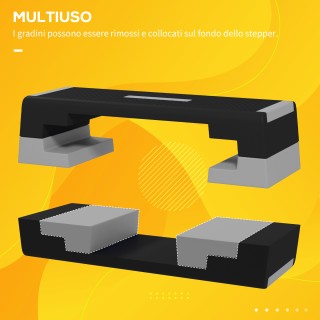 SPORTNOW Βήμα ρυθμιζόμενου ύψους με αφαιρούμενα σκαλοπάτια και αντι... SPORTNOW Βήμα ρυθμιζόμενου ύψους με αφαιρούμενα σκαλοπάτια και αντι...