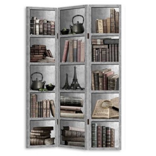 BAKAJI Παραβάν 3 Πάνελ με Εκτύπωση Μπρος-Πίσω Βιβλιοθήκη Διαχωριστ... BAKAJI Παραβάν 3 Πάνελ με Εκτύπωση Μπρος-Πίσω Βιβλιοθήκη Διαχωριστ...