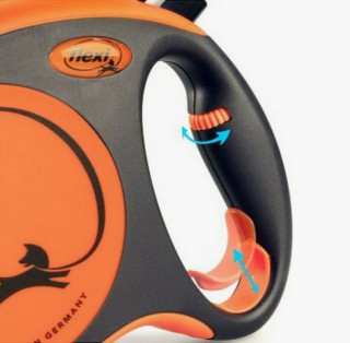 Πτυσσόμενο Λουρί/Οδηγός Σκύλου Flexi Xtreme M 5m Έως 25kg Πορτοκαλί...