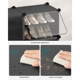 Ραφιέρα Παπουτσιών SONGMICS, 6 Θέσεων, Μαύρη&nbsp