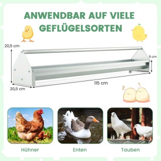 Costway Μεταλλική Ταΐστρα Κοτόπουλων με Μεγάλη Χωρητικότητα και Αν... Costway Μεταλλική Ταΐστρα Κοτόπουλων με Μεγάλη Χωρητικότητα και Αν...