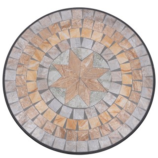 Galileo Στρογγυλό εξωτερικό τραπέζι 70x75 cm από σίδερο με κεραμικό...