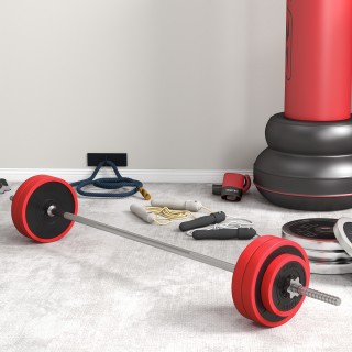 SPORTNOW Σετ Μπάρας και Δίσκων 30kg, 170x26x26cm, Κόκκινο A91-286V00RD SPORTNOW Σετ Μπάρας και Δίσκων 30kg, 170x26x26cm, Κόκκινο A91-286V00RD