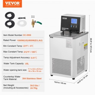 VEVOR Εργαστηριακός Ψύκτης Κυκλοφορητής 6L 23°F-212°F SYSXHLQQ6L50... VEVOR Εργαστηριακός Ψύκτης Κυκλοφορητής 6L 23°F-212°F SYSXHLQQ6L50...
