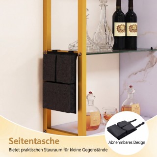 Costway Κρεμαστό επιτοίχιο ράφι 6 επιπέδων με 8 γάντζους S, πλαϊνή ...