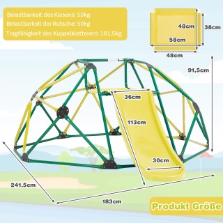 Costway Πολύχρωμο Θολωτό Αναρριχητικό με Τσουλήθρα & Φορτίο έως 18... Costway Πολύχρωμο Θολωτό Αναρριχητικό με Τσουλήθρα & Φορτίο έως 18...