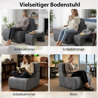 Costway Πολυθρόνα Δαπέδου Lazy Sofa με Αφαιρούμενο Μαξιλάρι Κεφαλής...