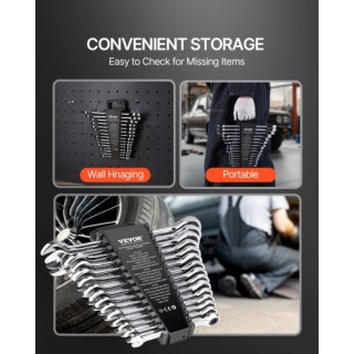 VEVOR Σετ Γερμανικών Κλειδιών 30 Τεμαχίων SAE 1/4 έως 1, Μετρικό 8-... VEVOR Σετ Γερμανικών Κλειδιών 30 Τεμαχίων SAE 1/4 έως 1, Μετρικό 8-...