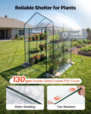 VEVOR Φορητό θερμοκήπιο 137 x 137 x 196 εκ. με κάλυμμα PVC, 2 επίπε... VEVOR Φορητό θερμοκήπιο 137 x 137 x 196 εκ. με κάλυμμα PVC, 2 επίπε...