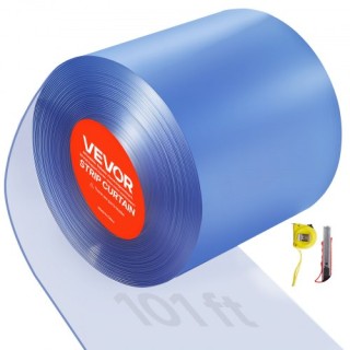 VEVOR Διάφανη Κουρτίνα PVC, 30,8 μ μήκος x 30,5 εκ πλάτος, Θερμομον... VEVOR Διάφανη Κουρτίνα PVC, 30,8 μ μήκος x 30,5 εκ πλάτος, Θερμομον...