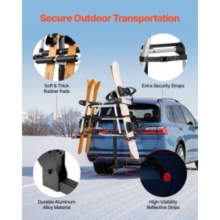 VEVOR Σχάρα Σκι & Snowboard σε Άγκιστρο, Προσαρμόζονται 50mm Υποδοχ... VEVOR Σχάρα Σκι & Snowboard σε Άγκιστρο, Προσαρμόζονται 50mm Υποδοχ...