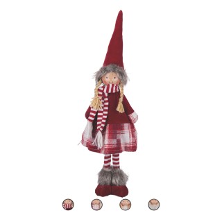 Galileo Χριστουγεννιάτικη κούκλα με μακριά πόδια και κασκόλ υψ. 52 ...