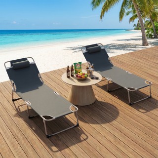 BAKAJI Πτυσσόμενο Ξαπλώστρα Παραλίας – Ξαπλώστρα Ηλιοθεραπείας για ...