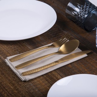 Galileo Σετ 16 μαχαιροπίρουνα από ανοξείδωτο χάλυβα με σατινέ χρυσό...