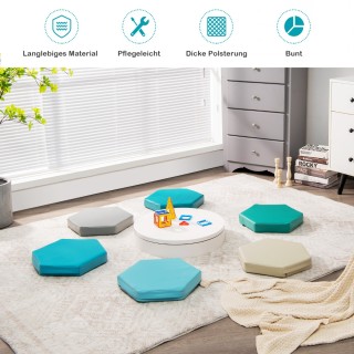 Costway Σετ 6 Μαξιλαριών Παιδικών Καρεκλών με Χερούλι & Φερμουάρ - ... Costway Σετ 6 Μαξιλαριών Παιδικών Καρεκλών με Χερούλι & Φερμουάρ - ...