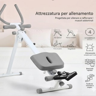 BAKAJI Πολυόργανο Κοιλιακών AB Machine Γκρι Πτυσσόμενο Όργανο Γυμνα...