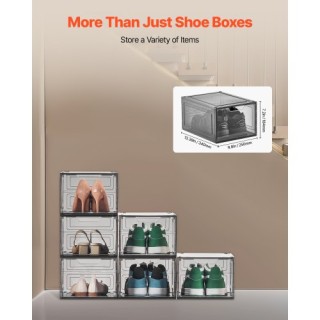 VEVOR Διαφανή Μαύρα Στοιβαζόμενα Κουτιά Παπουτσιών (6 Τεμάχια) έως ... VEVOR Διαφανή Μαύρα Στοιβαζόμενα Κουτιά Παπουτσιών (6 Τεμάχια) έως ...