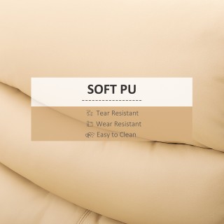 Ανακλινόμενη πολυθρόνα χαλάρωσης HOMCOM με υποπόδιο από συνθετικό δ... Ανακλινόμενη πολυθρόνα χαλάρωσης HOMCOM με υποπόδιο από συνθετικό δ...