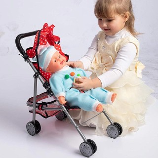 BAKAJI Παιδικό Καροτσάκι Κούκλας Μεταλλικό Παιχνίδι Παιδιών Αναδιπ... BAKAJI Παιδικό Καροτσάκι Κούκλας Μεταλλικό Παιχνίδι Παιδιών Αναδιπ...