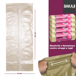 BAKAJI 50 x Μεγάλες Τσάντες Σκουπιδιών Άμπρα, Διαφανείς και Ανθεκτι... BAKAJI 50 x Μεγάλες Τσάντες Σκουπιδιών Άμπρα, Διαφανείς και Ανθεκτι...