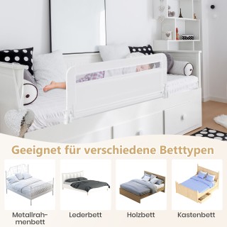 Costway Πτυσσόμενο Παιδικό Κάγκελο Κρεβατιού 100cm με Αποσπώμενο κα...