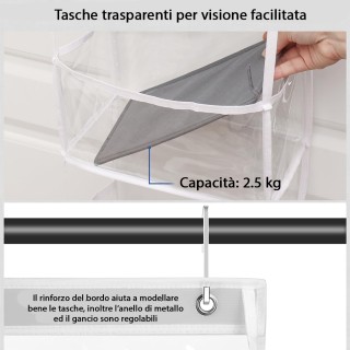 BAKAJI  Πολυεπίπεδος Οργανωτής Πόρτας με 5 Ράφια Εξοικονόμησης Χώρο...