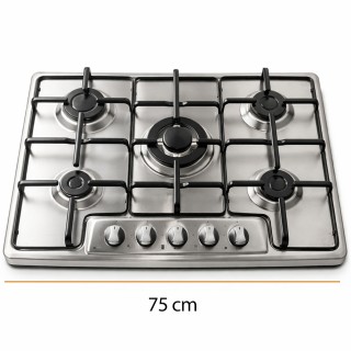 BAKAJI Πλατό Μαγειρέματος Inox 75cm με Μαντεμένιες Εστίες και Σχάρε... BAKAJI Πλατό Μαγειρέματος Inox 75cm με Μαντεμένιες Εστίες και Σχάρε...