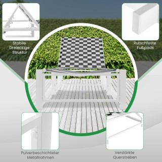 Costway Εξωτερική Ξαπλώστρα XXL με Ρυθμιζόμενη Πλάτη και Ρόδες, Αντ... Costway Εξωτερική Ξαπλώστρα XXL με Ρυθμιζόμενη Πλάτη και Ρόδες, Αντ...