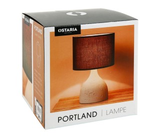 Ostaria Λάμπα Τσιμέντου Portland Γκρι και Μαύρη -36142 Ostaria Λάμπα Τσιμέντου Portland Γκρι και Μαύρη -36142