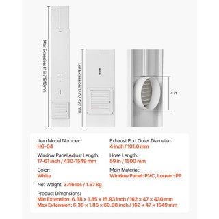 VEVOR Κιτ Αεραγωγού Στεγνωτηρίου για Συρόμενα Παράθυρα ρυθμιζόμενο ... VEVOR Κιτ Αεραγωγού Στεγνωτηρίου για Συρόμενα Παράθυρα ρυθμιζόμενο ...