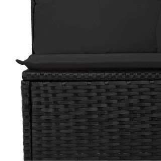 vidaXL Σετ Καναπέ με μαξιλάρι 6 pcs Μαύρο συνθετικό ρατάν 3359122