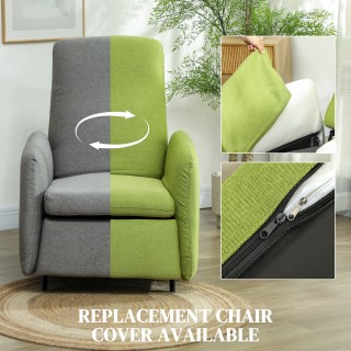 HOMCOM  Πολυθρόνα Χαλάρωσης Ανακλινόμενη με Αποσπώμενο Υποπόδιο, Αν...