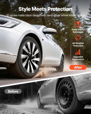 VEVOR Καλύμματα Ζαντών 20 για Tesla Model Y 2025, Σετ 4 Τεμαχίων, Μ...