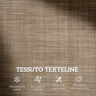 Outsunny Διθέσιο Κούνια Κήπου από Μέταλλο και Δίχτυ Υφάσματος, 120x...