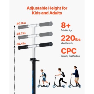 VEVOR Παιδικό Πατίνι Δύο Τροχών με Ρυθμιζόμενο Τιμόνι, Μπλε JTHBC2L... VEVOR Παιδικό Πατίνι Δύο Τροχών με Ρυθμιζόμενο Τιμόνι, Μπλε JTHBC2L...