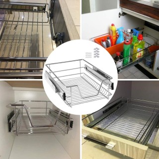 BAKAJI  Σετ 2 Κασετίνα Συρτάρι Τηλεσκοπικό Κουζίνας 60εκ Καλάθι Εξα...