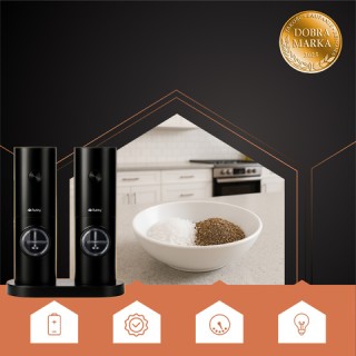 Ruhhy Σετ Ηλεκτρικών Μύλων Πιπεριού και Αλατιού 25558 Ruhhy Σετ Ηλεκτρικών Μύλων Πιπεριού και Αλατιού 25558