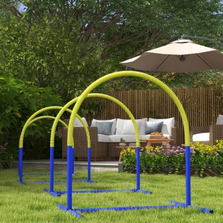 PawHut Σετ Agility Σκύλου με 4 Εύκαμπτες Καμάρες και Τσάντα Μεταφορ...