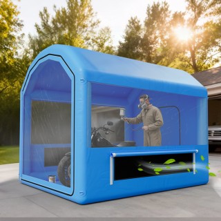 VEVOR Φουσκωτό Θάλαμο Βαφής 3x2.5x2.5μ με Ισχυρό Φυσητήρα και Σύστη... VEVOR Φουσκωτό Θάλαμο Βαφής 3x2.5x2.5μ με Ισχυρό Φυσητήρα και Σύστη...