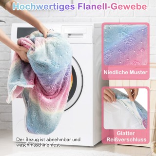 Costway Μαλακή Πισίνα Μπαλών με Φωσφορίζοντα Σχέδια και 200 Πολύχρω...