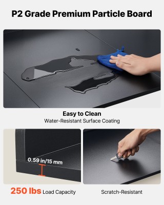 VEVOR Ξύλινος πάγκος πλυντηρίου-στεγνωτηρίου με ράφι και άγκιστρα, ...