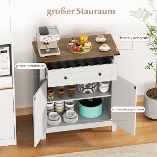 Costway Σερβάν με Πόρτες & Συρτάρι & Ρυθμιζόμενο Ράφι σε Στυλ Εξοχή... Costway Σερβάν με Πόρτες & Συρτάρι & Ρυθμιζόμενο Ράφι σε Στυλ Εξοχή...