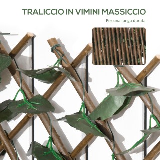 Outsunny Τεχνητός Φράχτης με 2 Τμήματα από 356 Φύλλα Κισσού, από Πο...